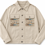 Chamarra Western Boho con Flecos