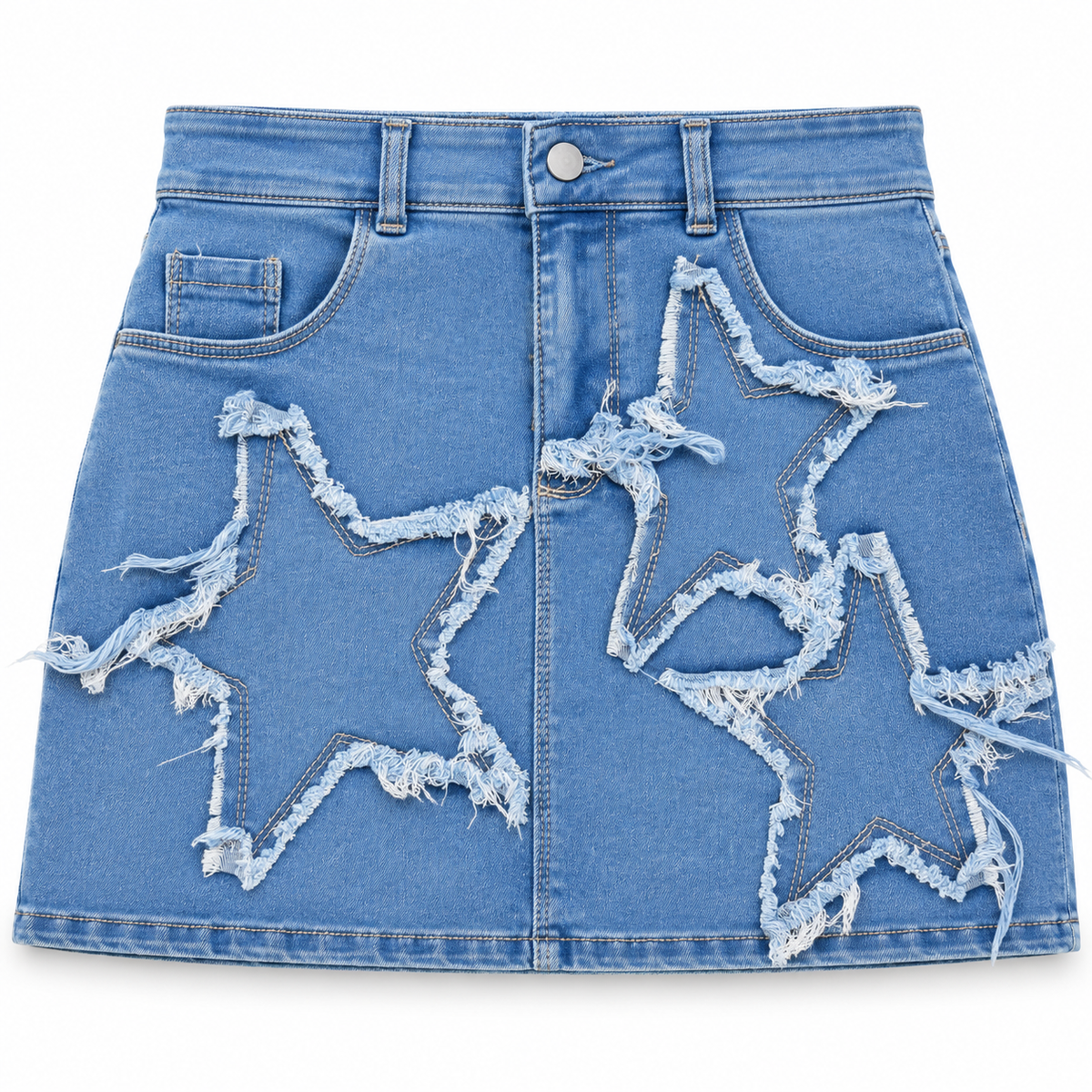 Falda Denim Star – Estilo Urbano