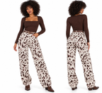 Jeans Wide Leg Animal Print