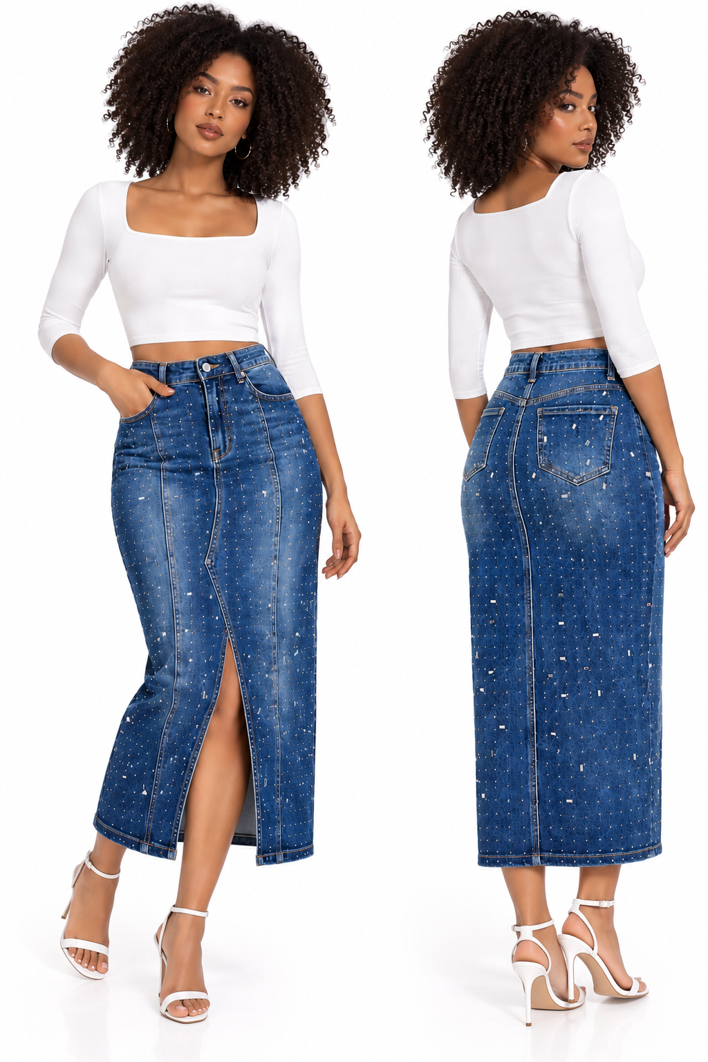 Falda Denim Utility