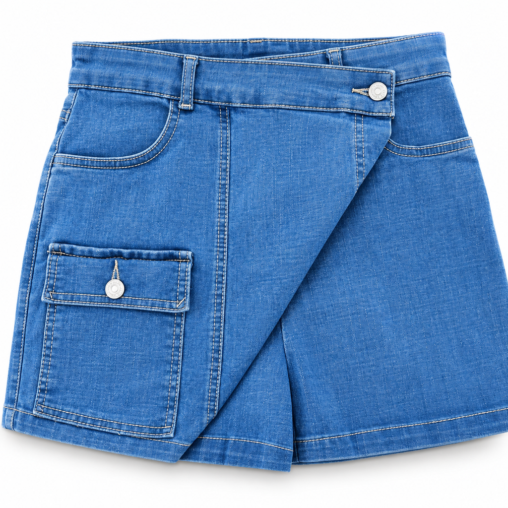Short Falda de Mezclilla Cargo