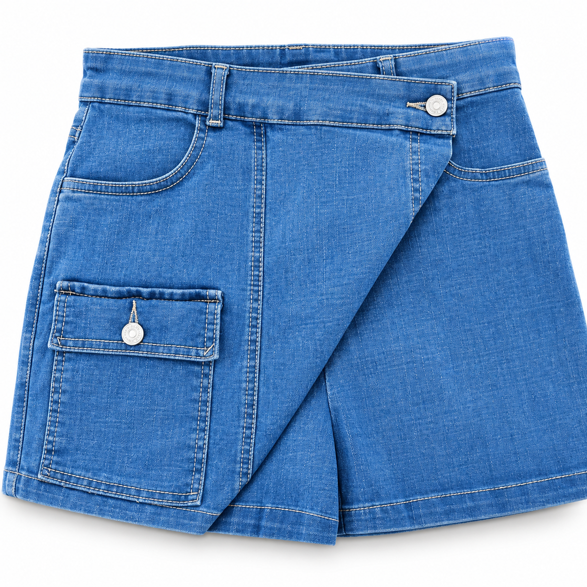 Short Falda de Mezclilla Cargo