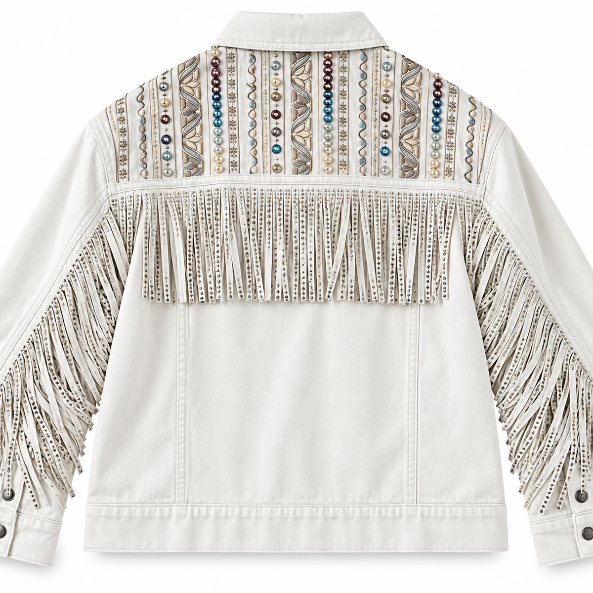 Chamarra Western Boho con Flecos