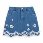 Falda con short detalles bordados