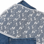 Jean Straigth Fit Con Mascada de Encaje