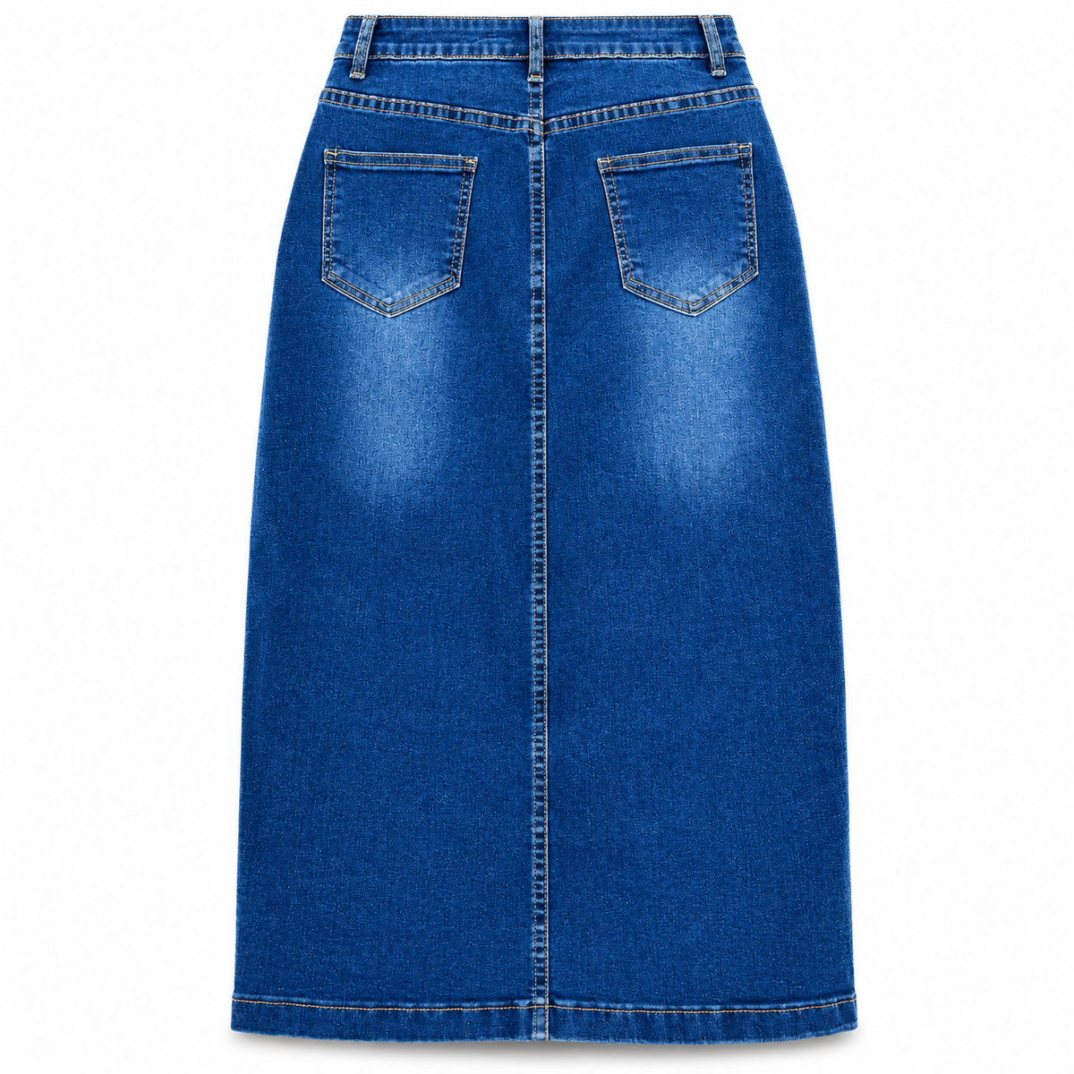 Falda Denim Cargo Larga