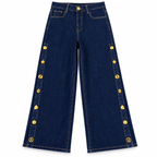 Jeans Wide Leg Detalles/Dorados