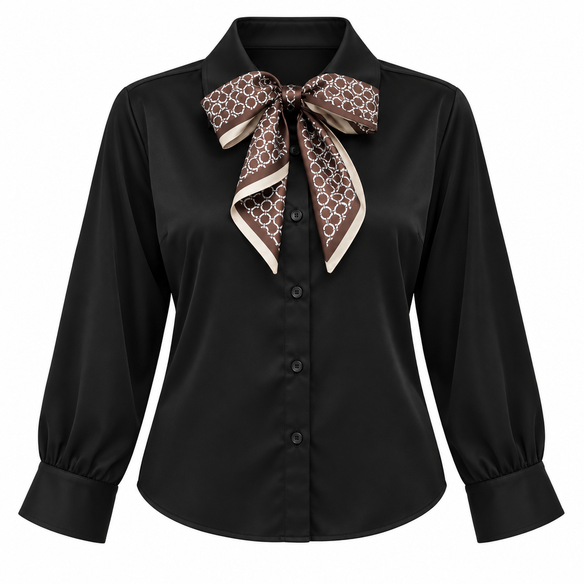 Camisa satinada + mascada