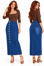Falda Denim Botonera