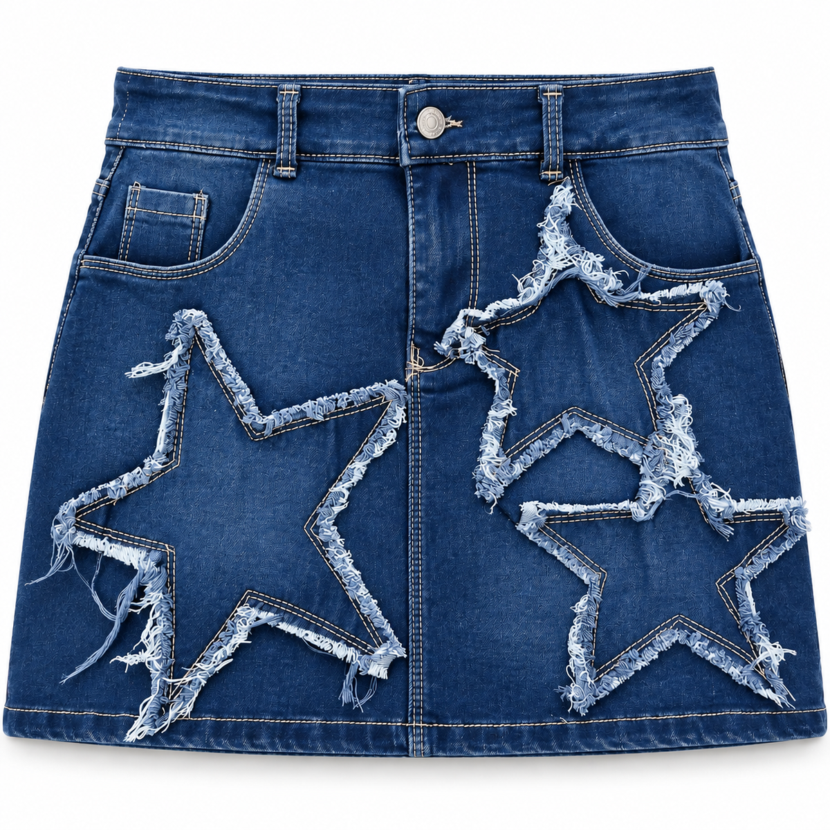 Falda Denim Star – Estilo Urbano