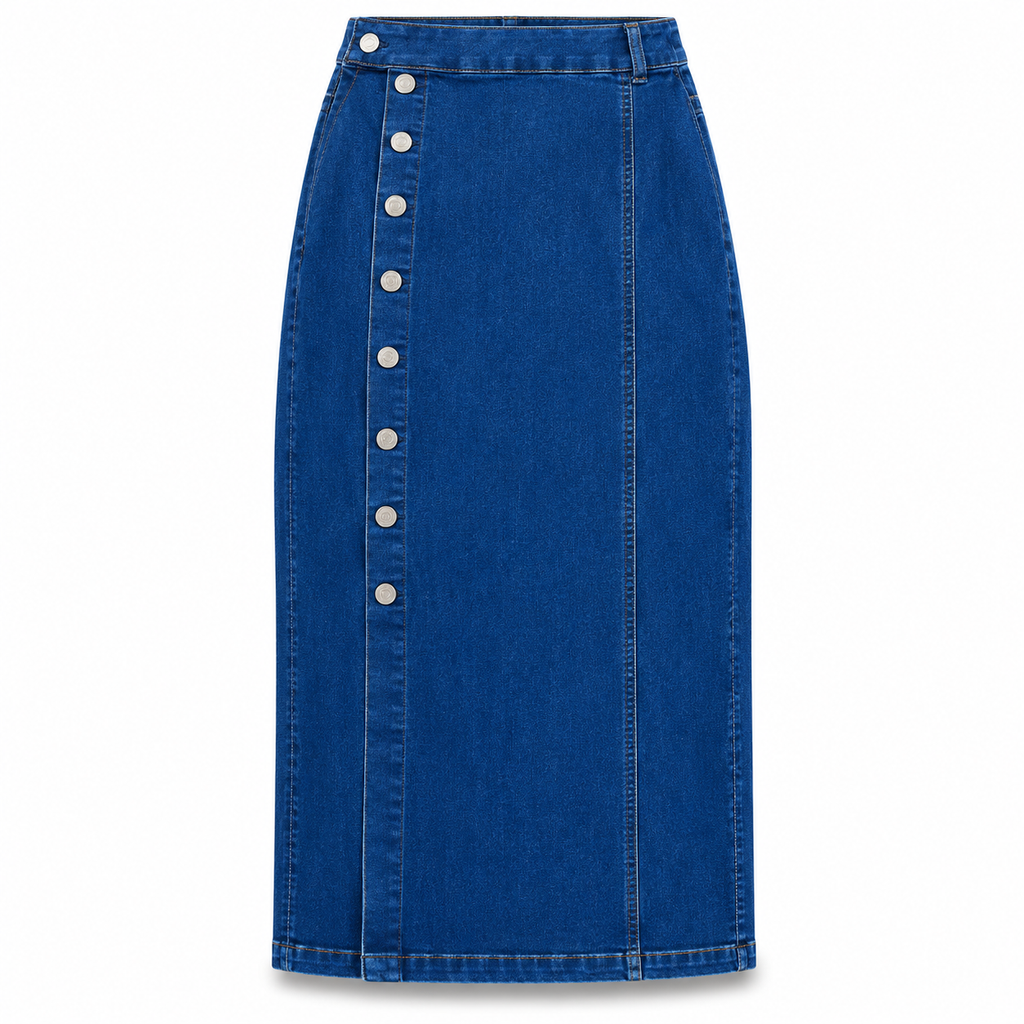 Falda Denim Botonera