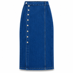 Falda Denim Botonera