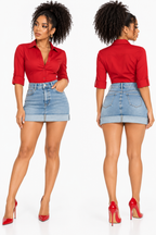 Falda Denim Dobles