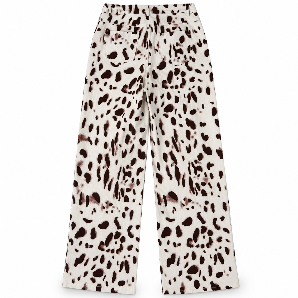 Jeans Wide Leg Animal Print