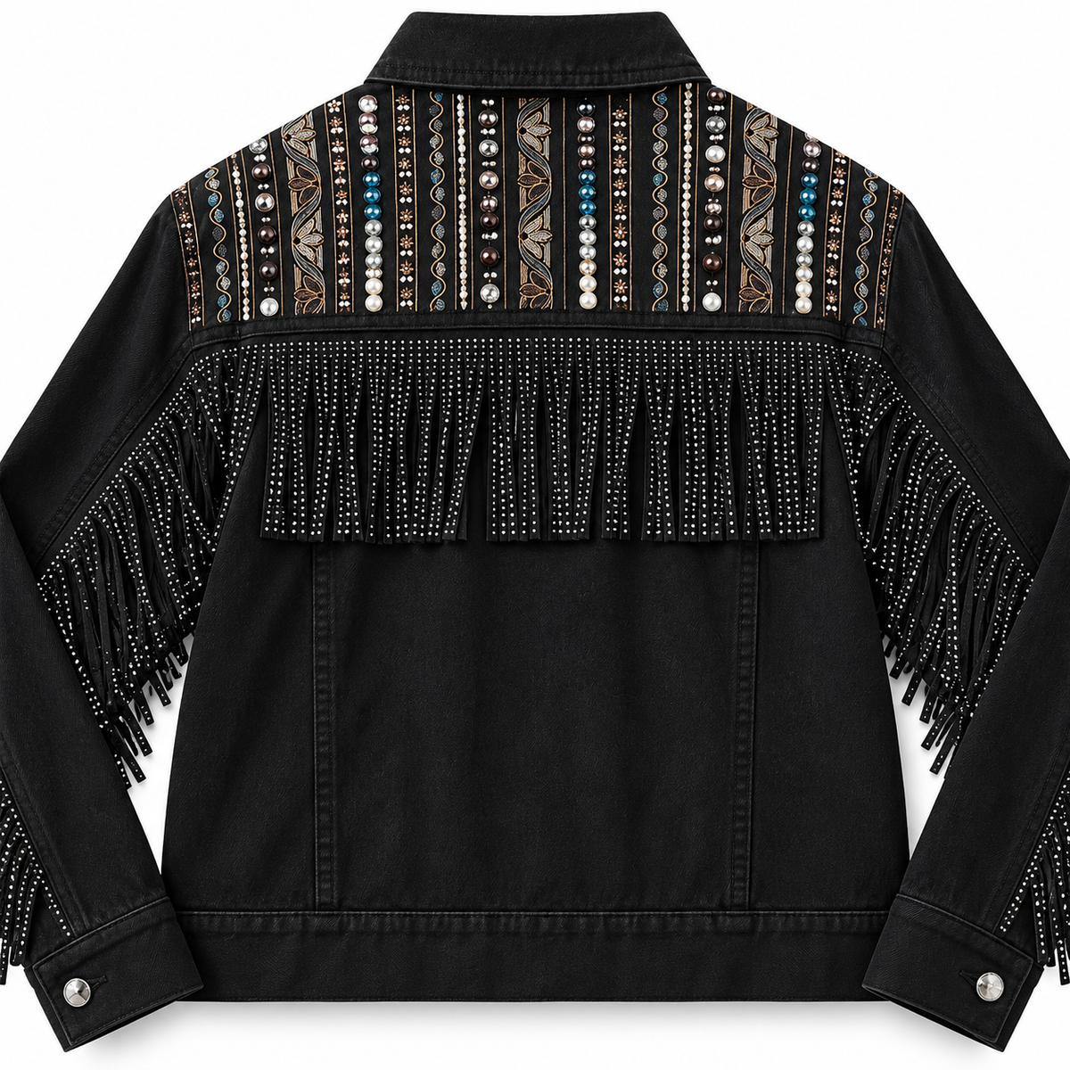 Chamarra Western Boho con Flecos