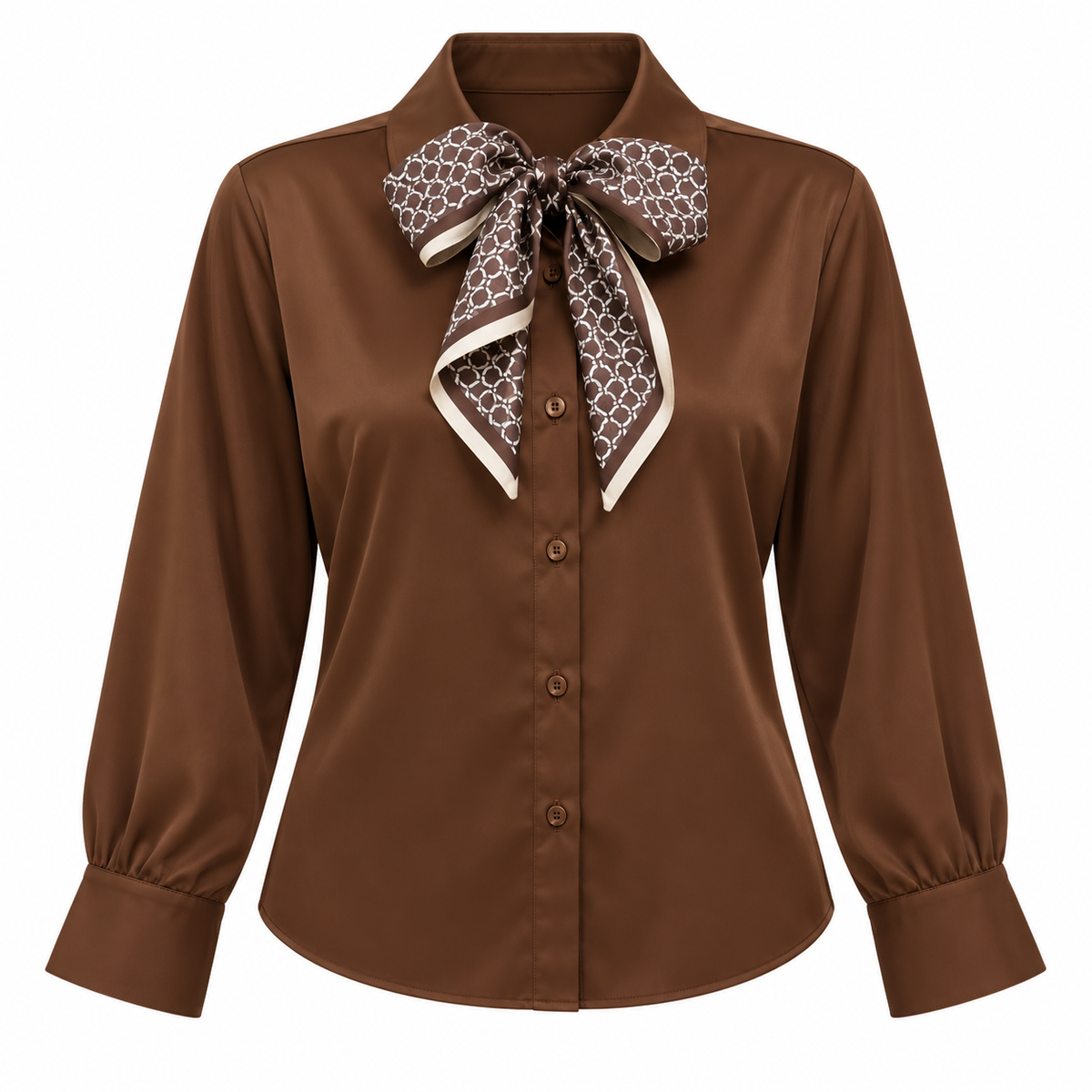 Camisa satinada + mascada
