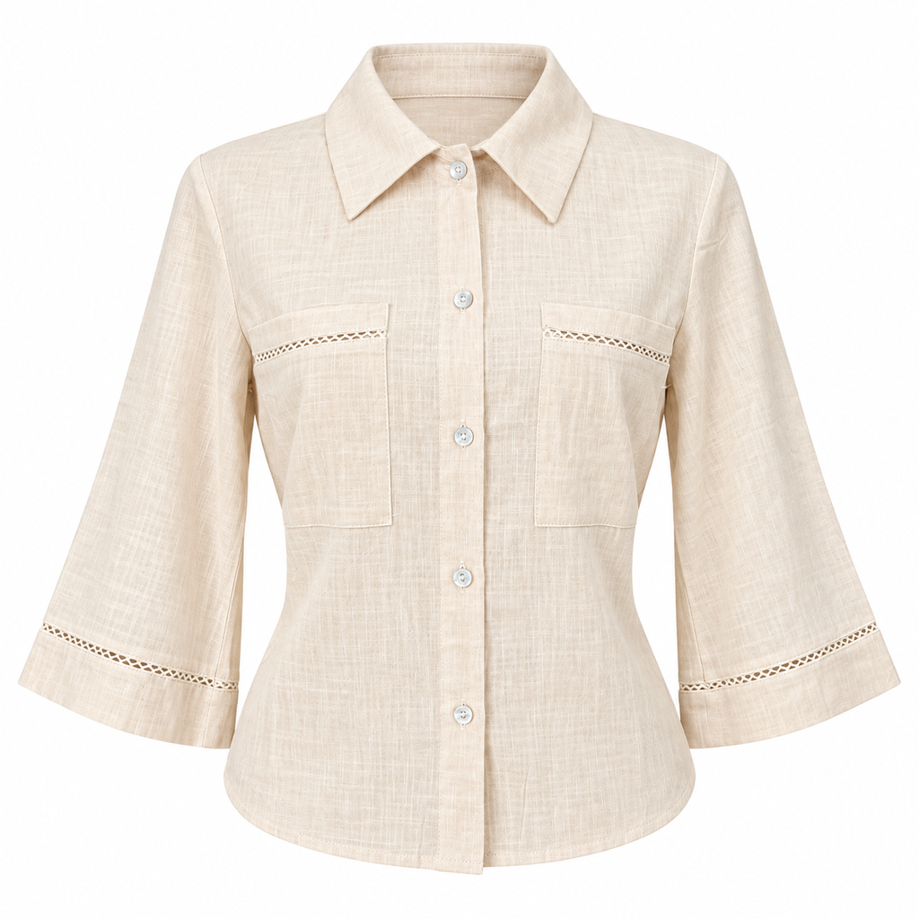 Blusa casual tipo lino