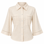 Blusa casual tipo lino