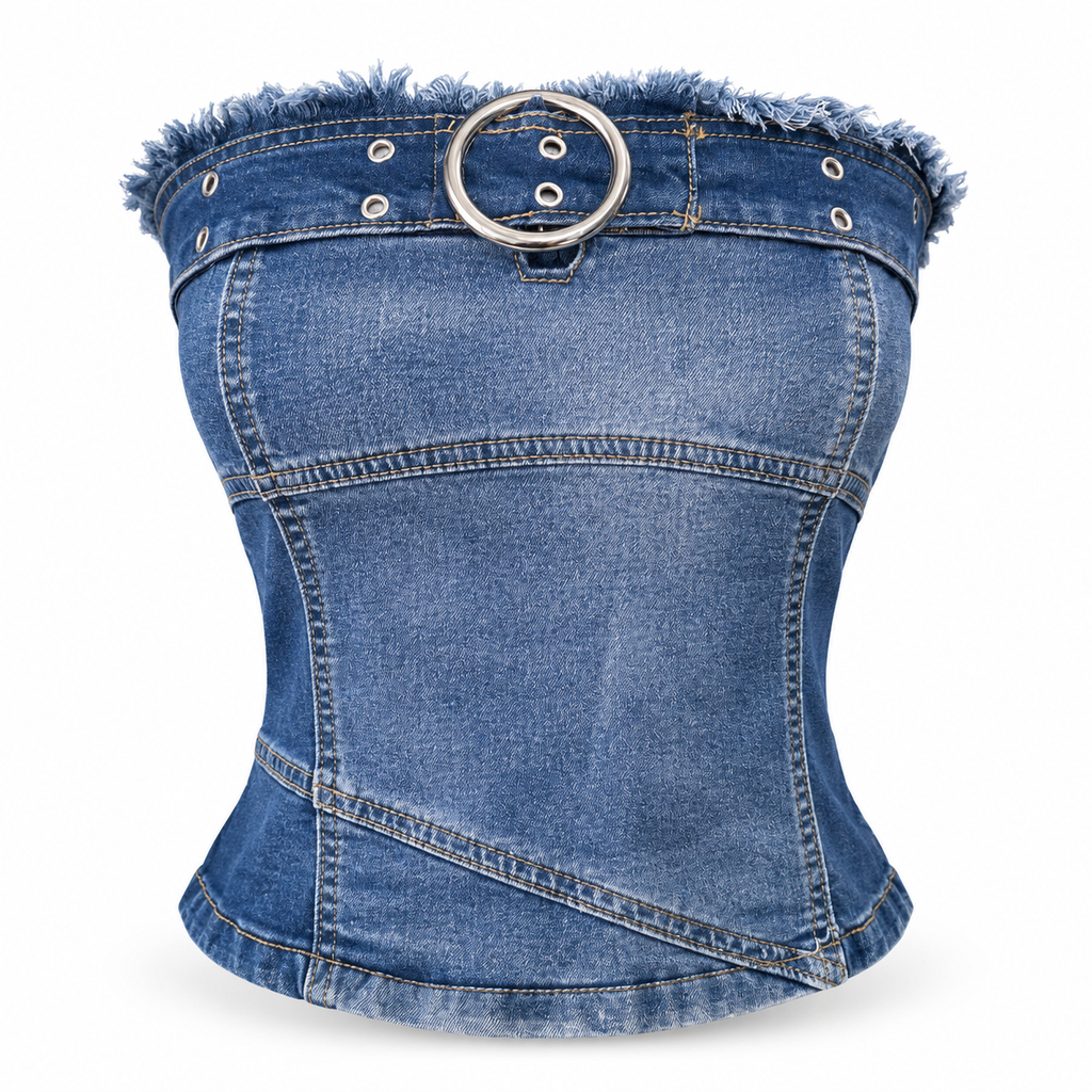 Top Denim cinturon