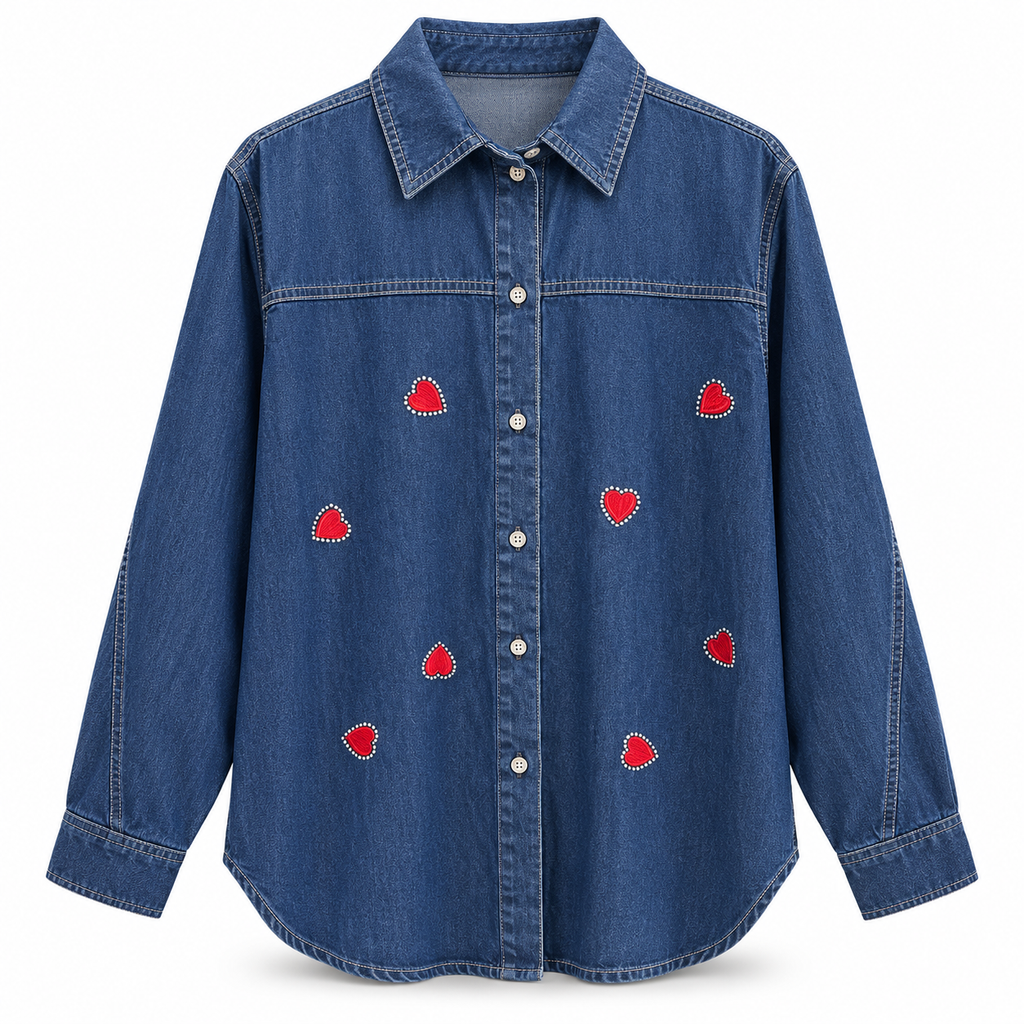Camisa oversize corazones