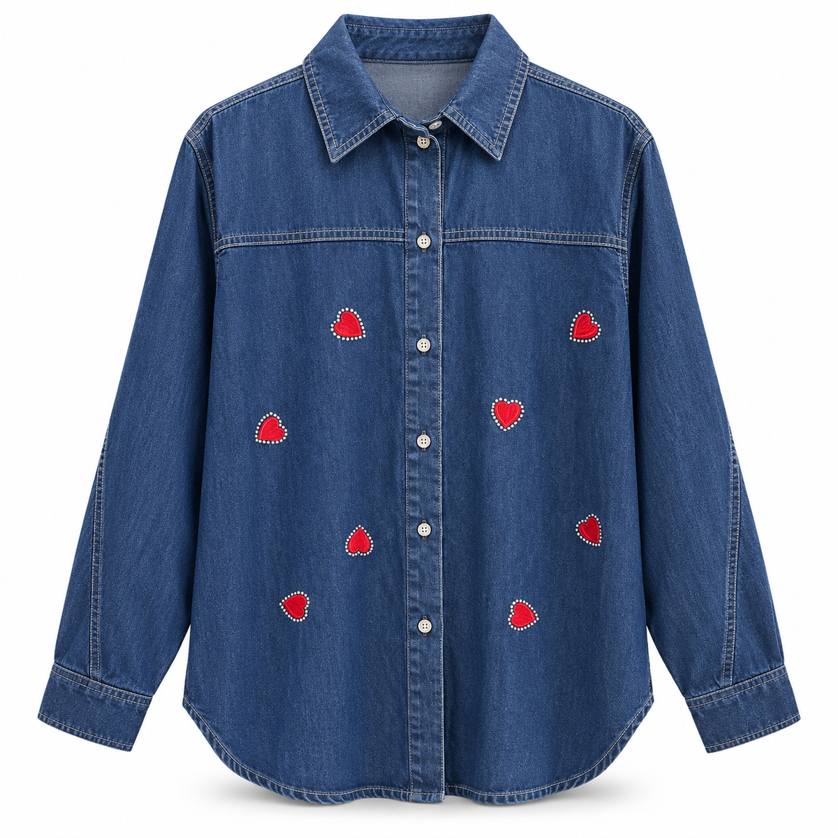 Camisa oversize corazones