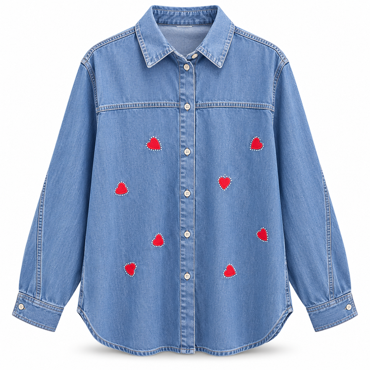 Camisa oversize corazones