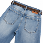 Wide Leg Azul Cinturon premiun y Bolsa