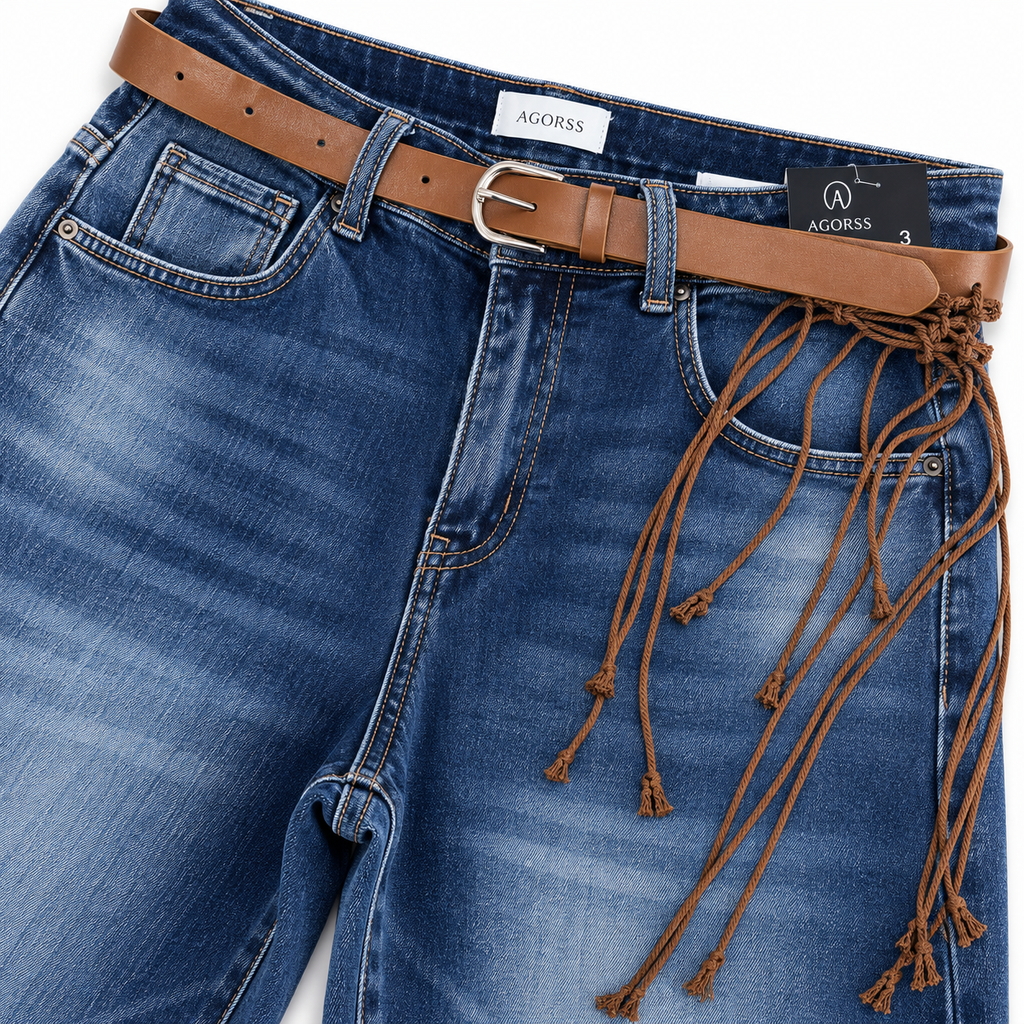 Wide Leg cinturon Barbas