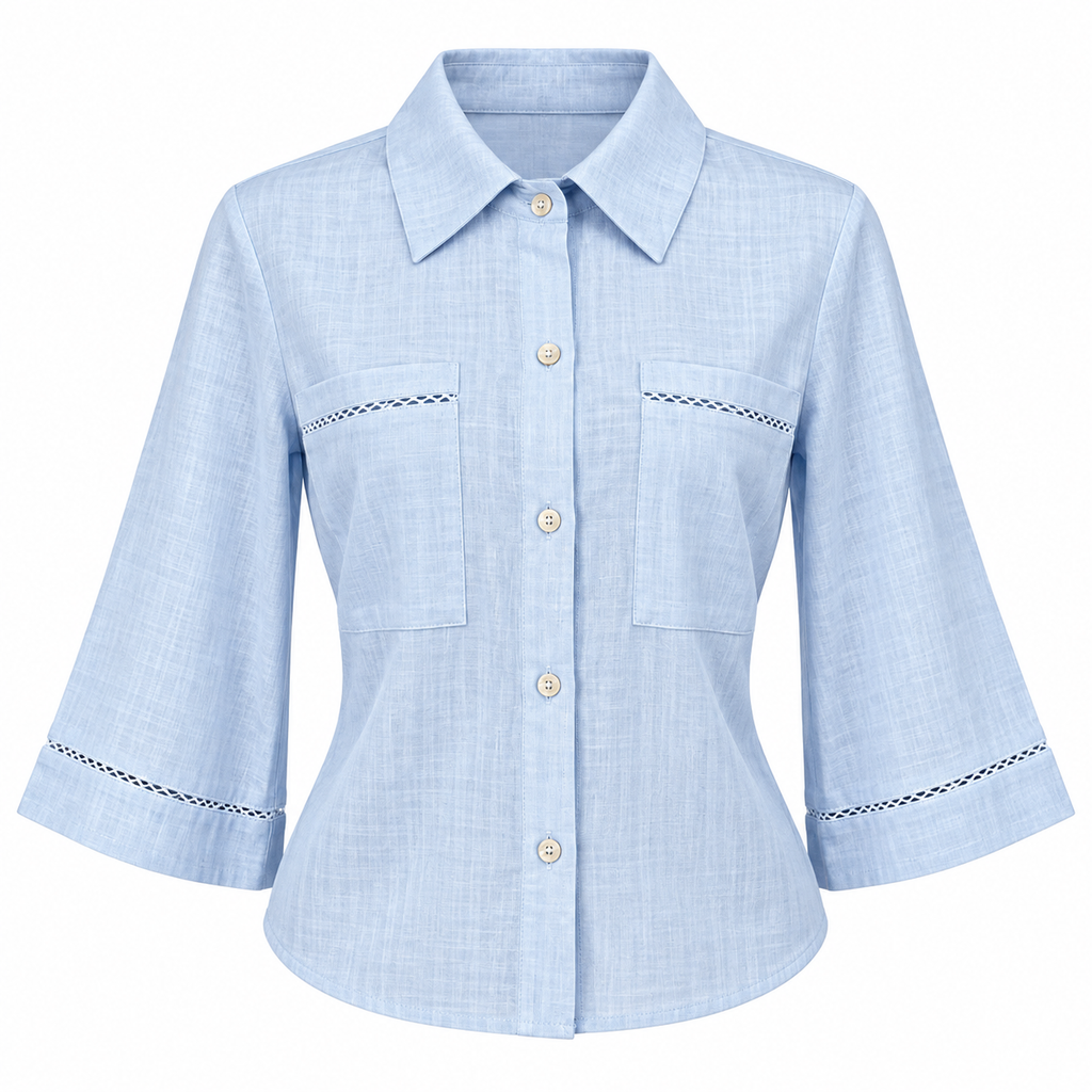 Blusa casual tipo lino