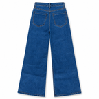 Jeans Palazzo Azul Bordado