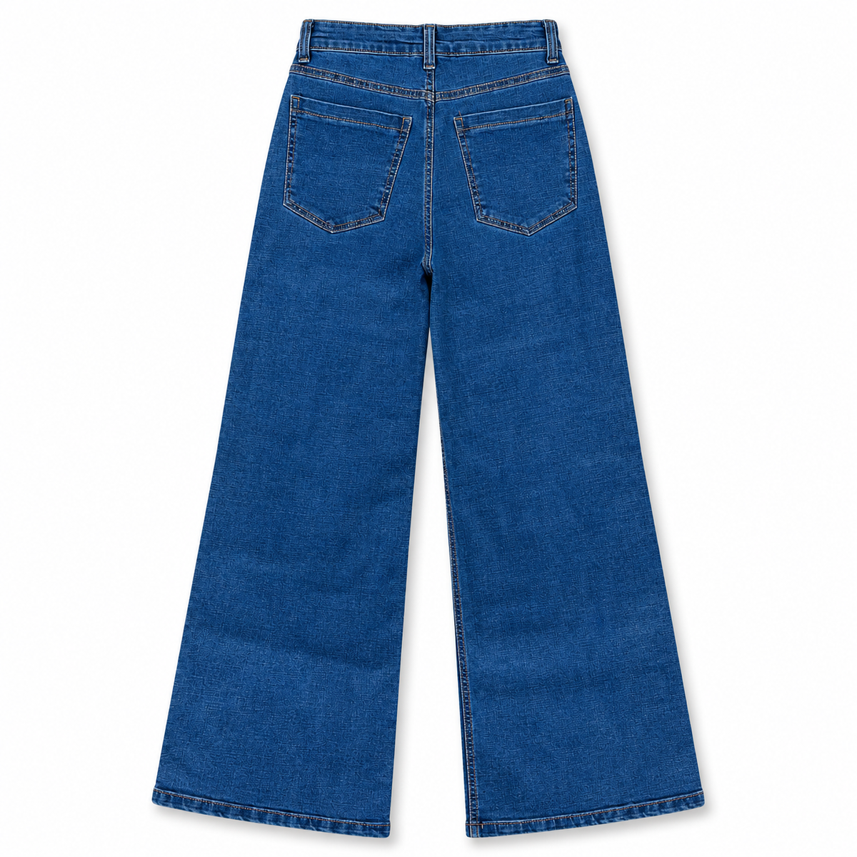 Jeans Palazzo Azul Bordado