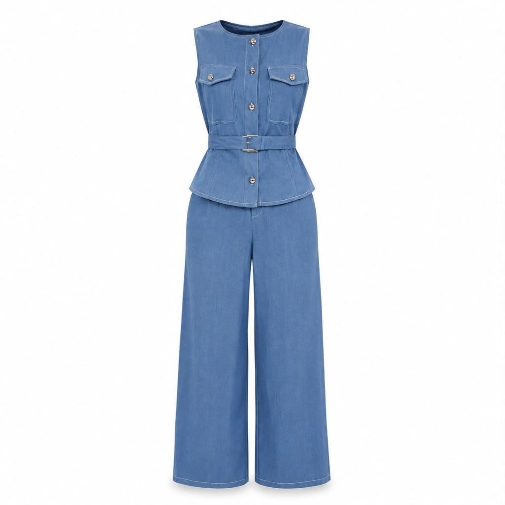 Conjunto Cinturon Tipo Denim