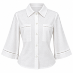 Blusa casual tipo lino