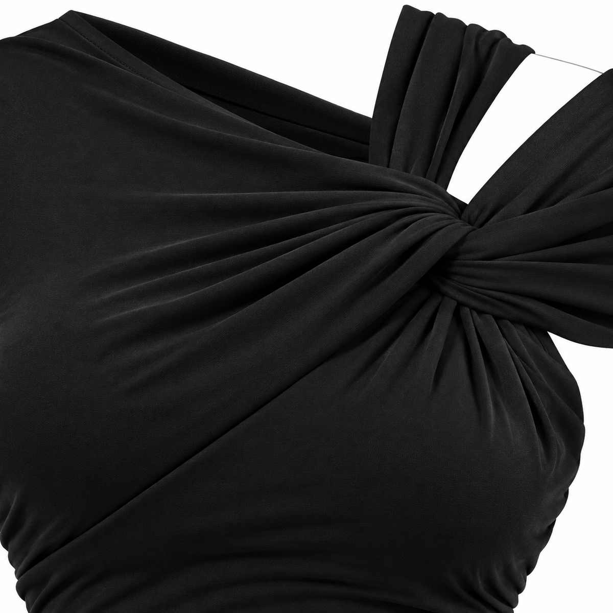 Pantiblusa Asimétrica con Nudo y Drapeado
