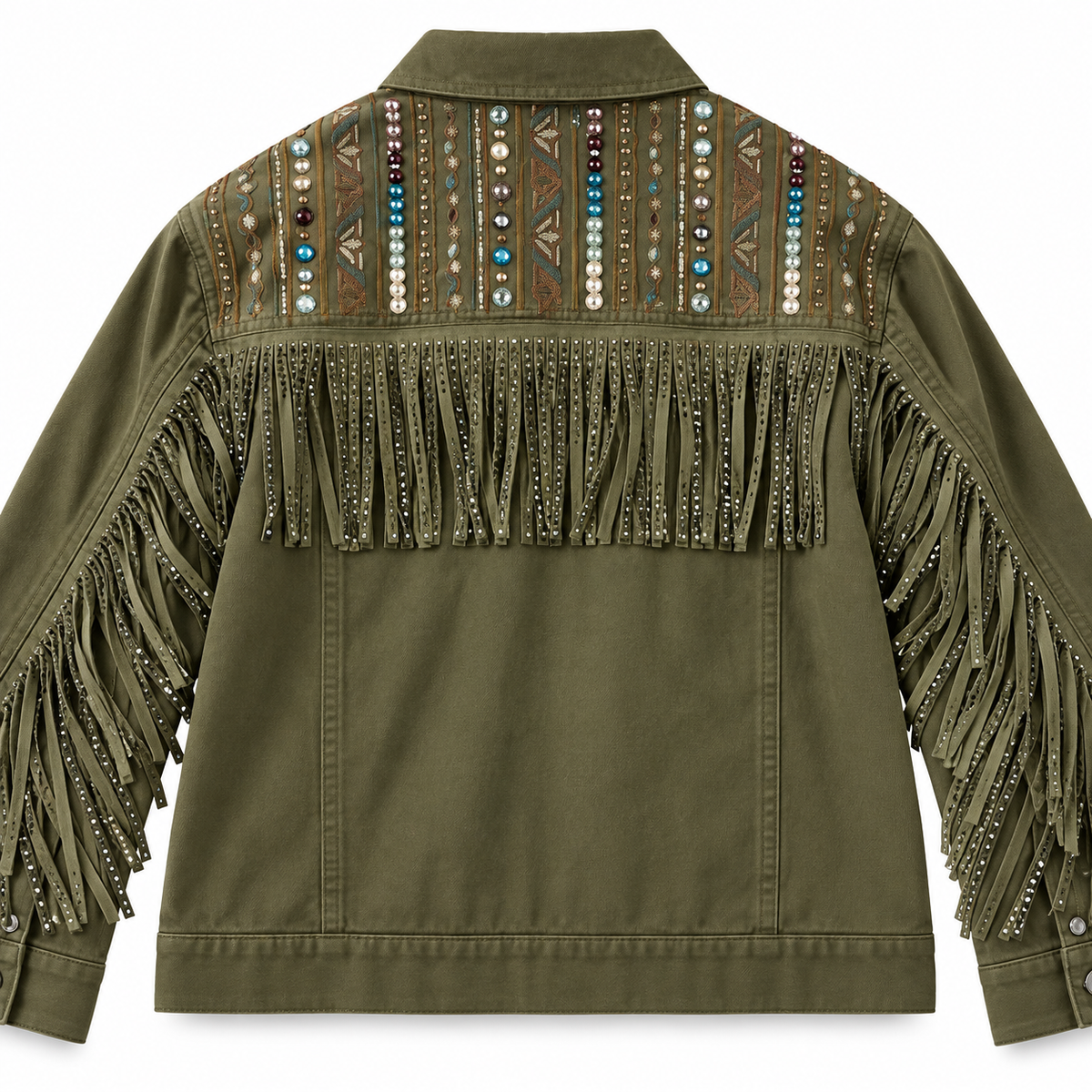 Chamarra Western Boho con Flecos
