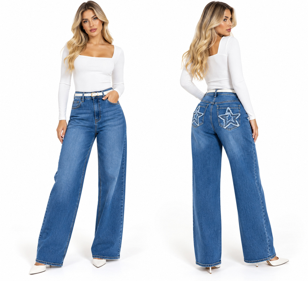 Jeans Wide Leg Star Denim