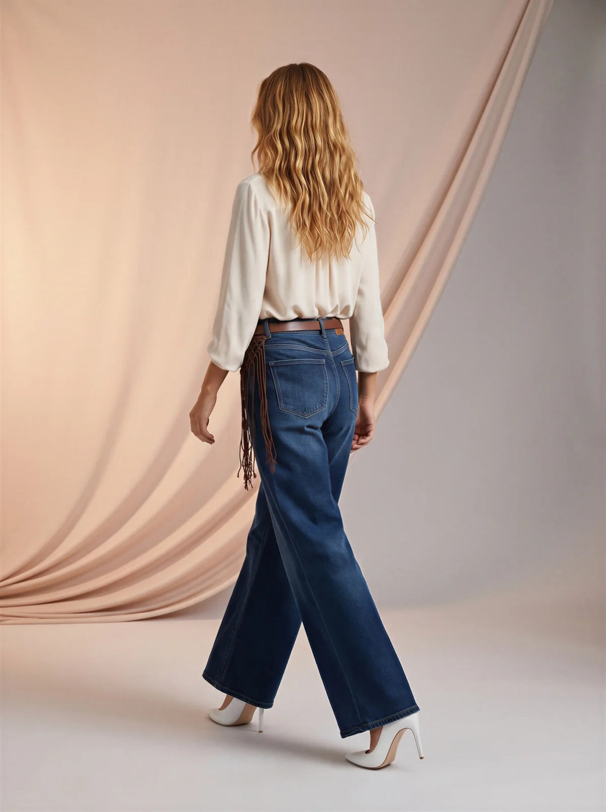 Wide Leg cinturon Barbas