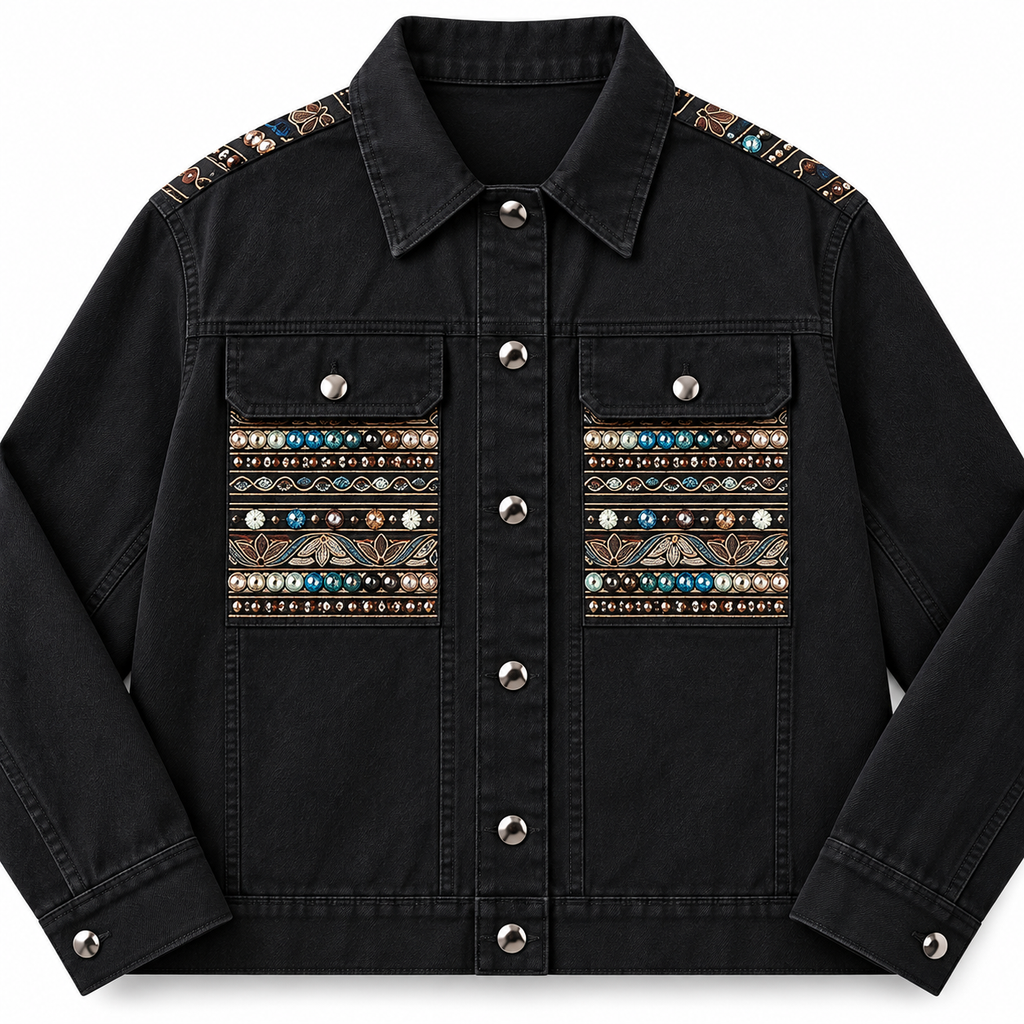 Chamarra Western Boho con Flecos