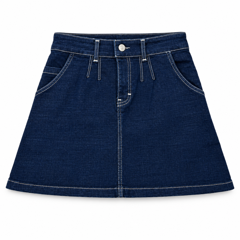 Falda de Mezclilla Corte A – Azul Índigo