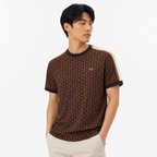PLAYERA LACOSTE MONOGRAM CAFÉ