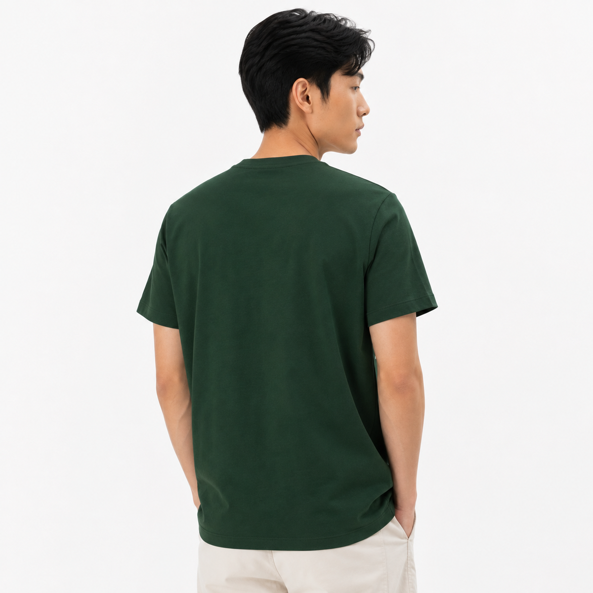 PLAYERA LACOSTE VERDE FRANJA