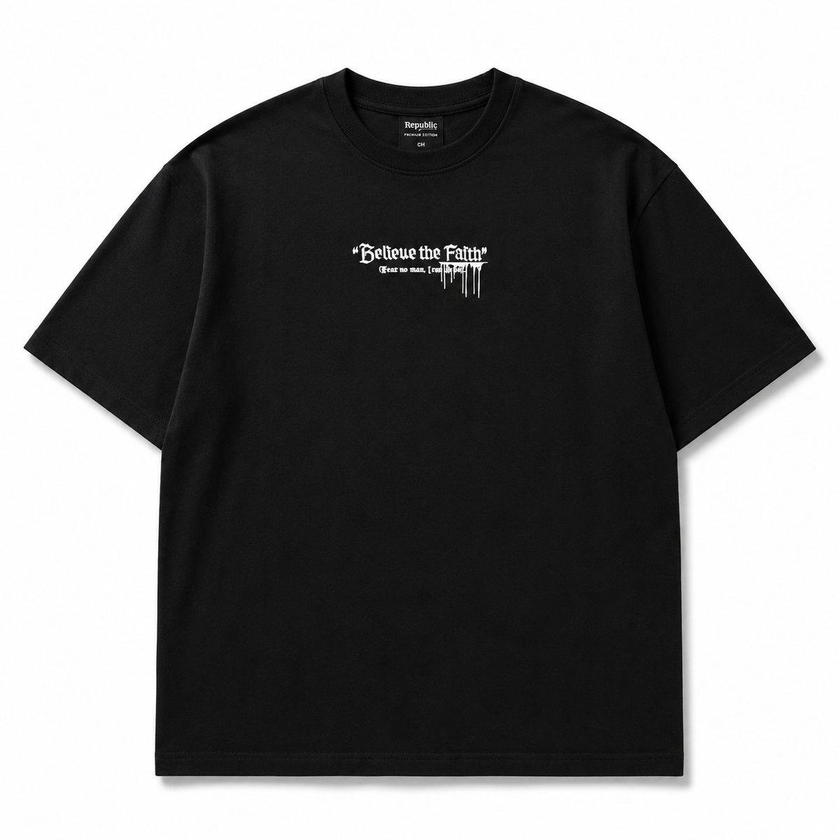 OVERSIZE BELIEVE BLACK
