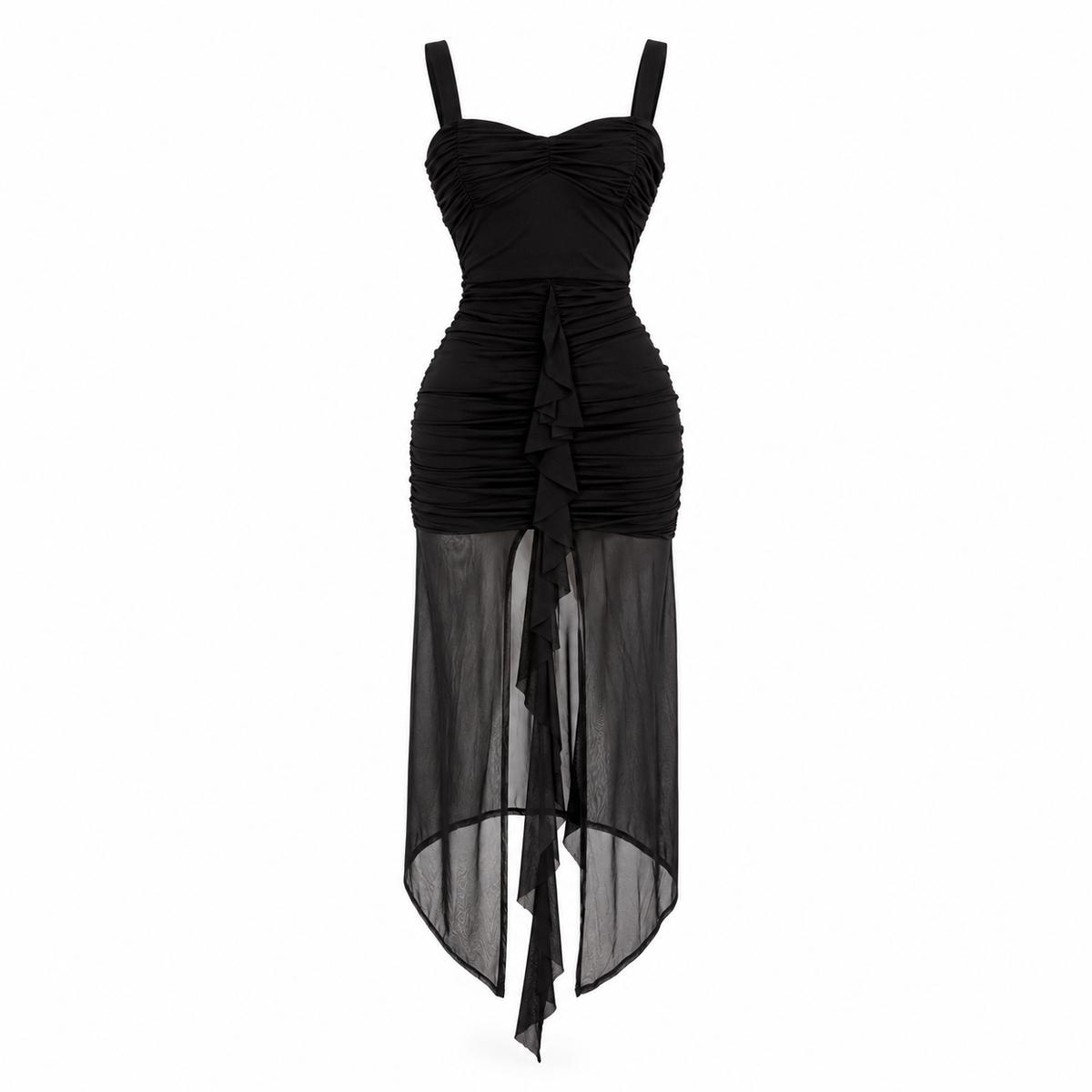 Vestido Noir Cascade