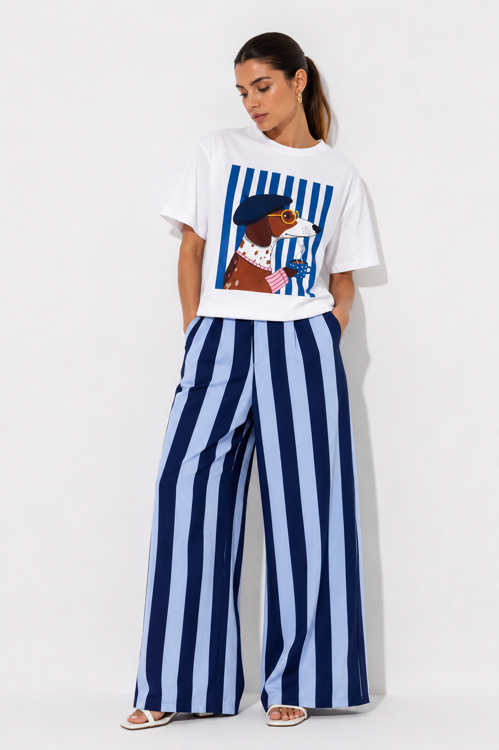 Pantalón Wide Leg Rayas