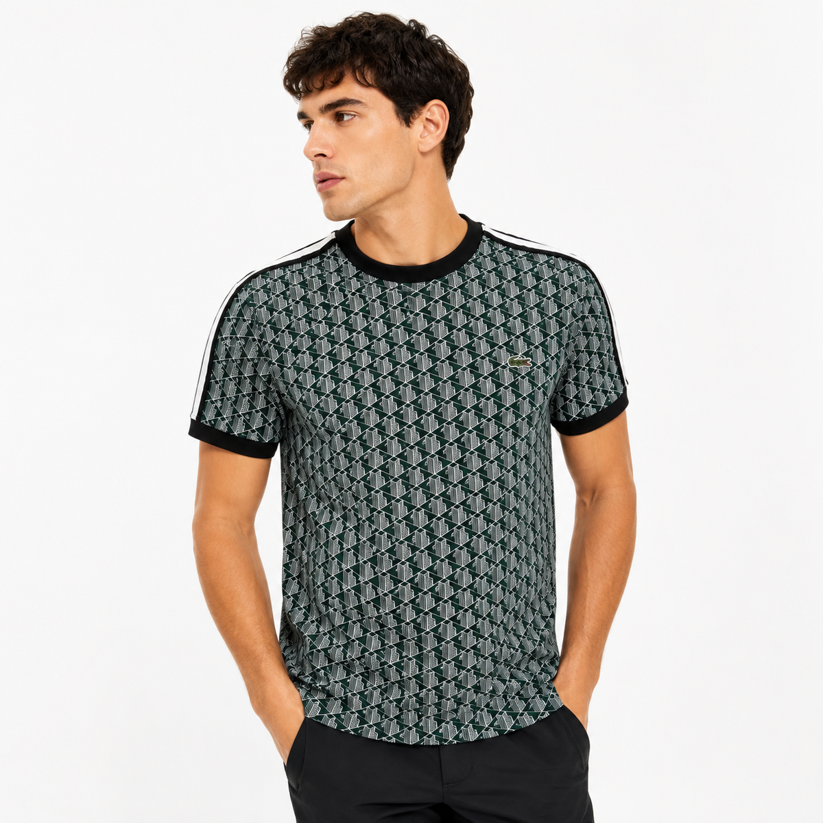 PLAYERA LACOSTE MONOGRAM VERDE