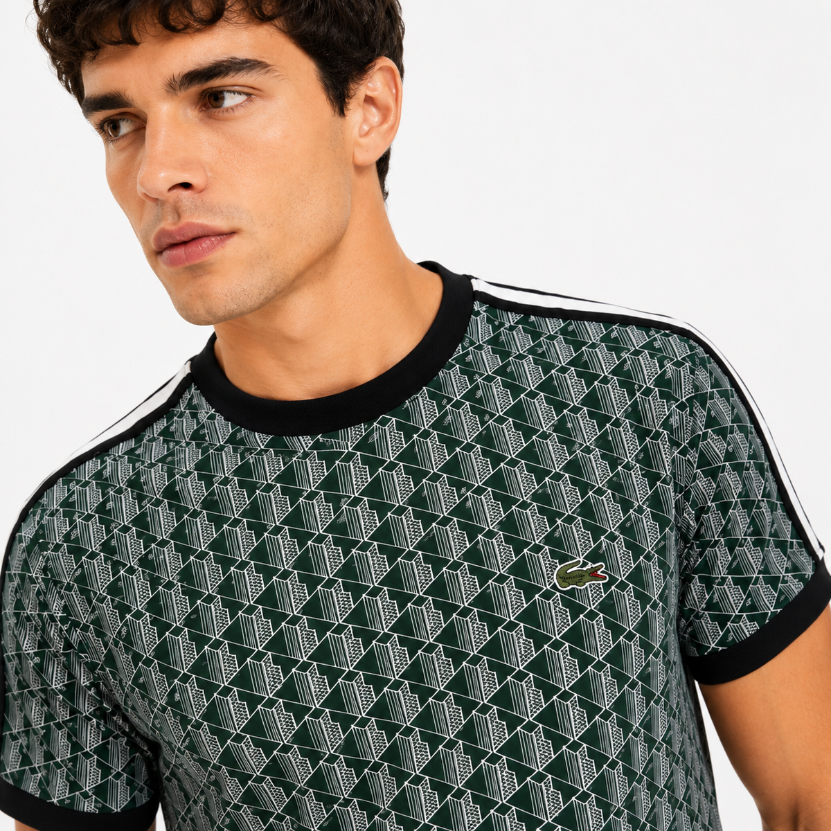 PLAYERA LACOSTE MONOGRAM VERDE