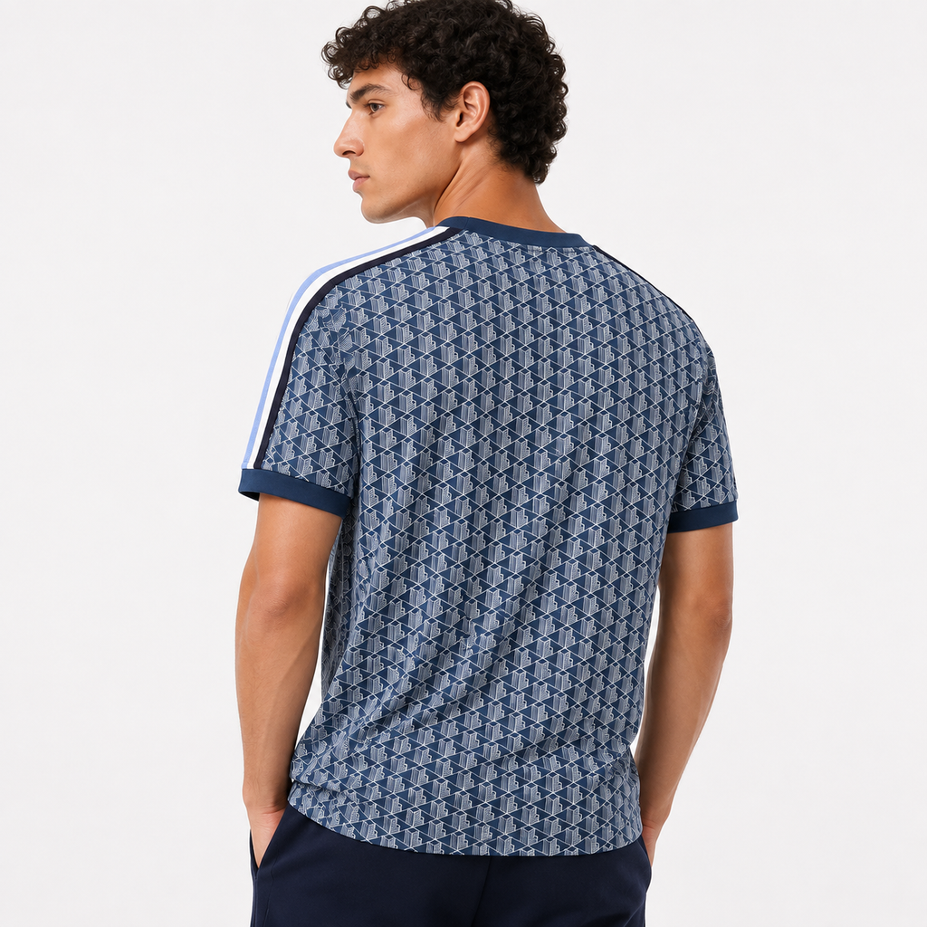 PLAYERA LACOSTE MONOGRAM AZUL