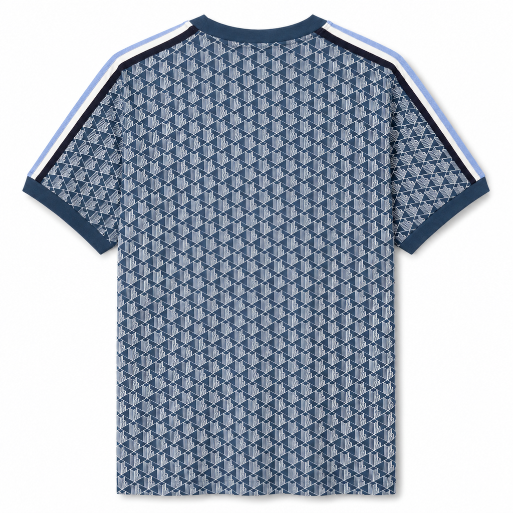 PLAYERA LACOSTE MONOGRAM AZUL