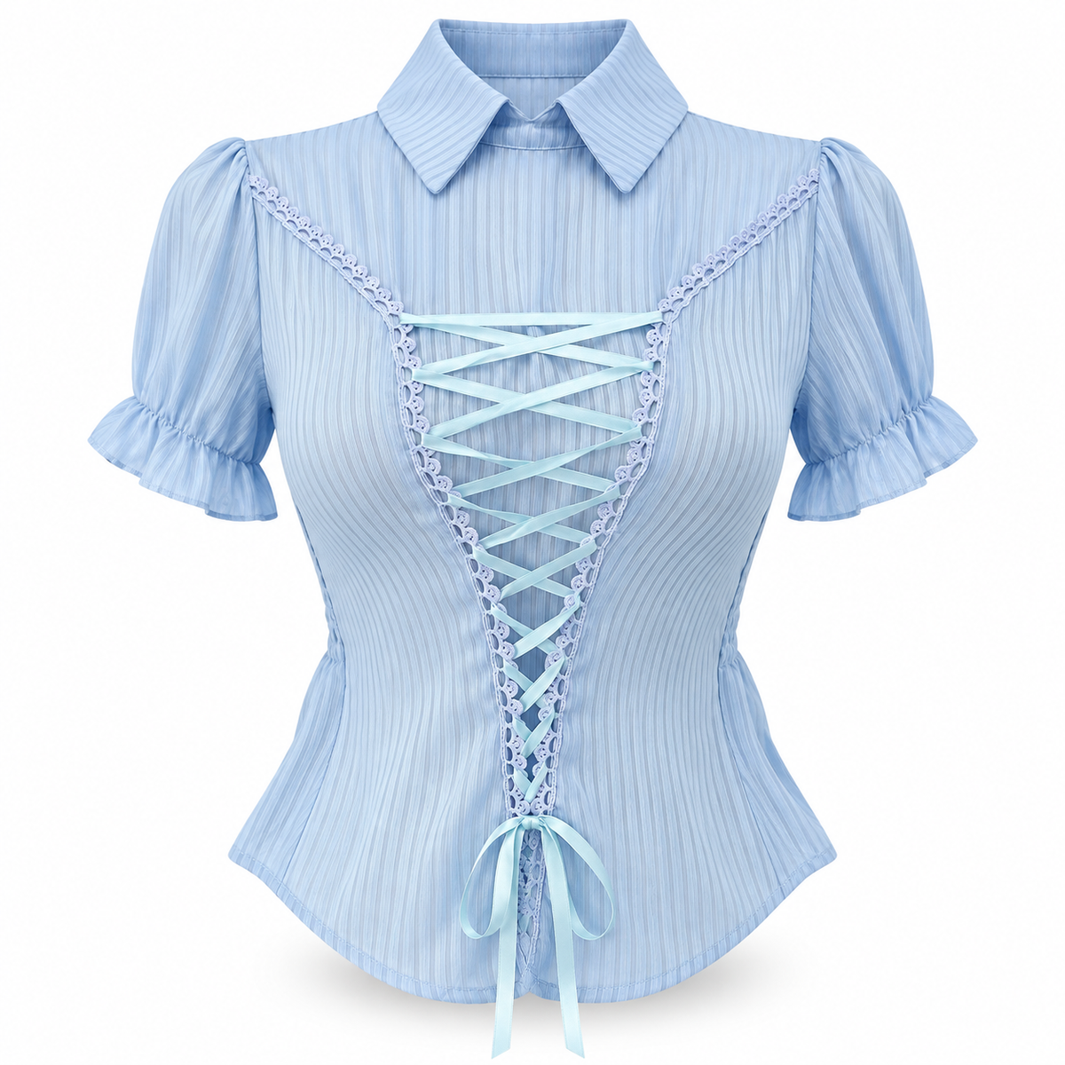 Blusa Corset Romántica con listón