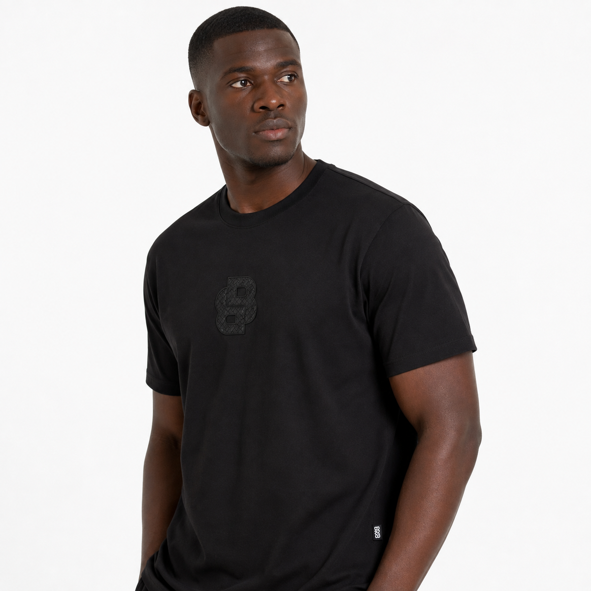PLAYERA BOSS MONOGRAM BLACK